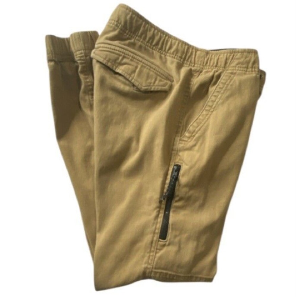 Plugg Drawstring Joggers Men’s Size Small Brown Streetwear Slant Pockets